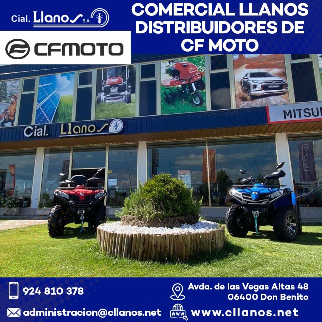 comercial llanos maquinaria agrícola y jardinería - COMERCIAL LLANOS DISTRIBUIDORES DE CF MOTO