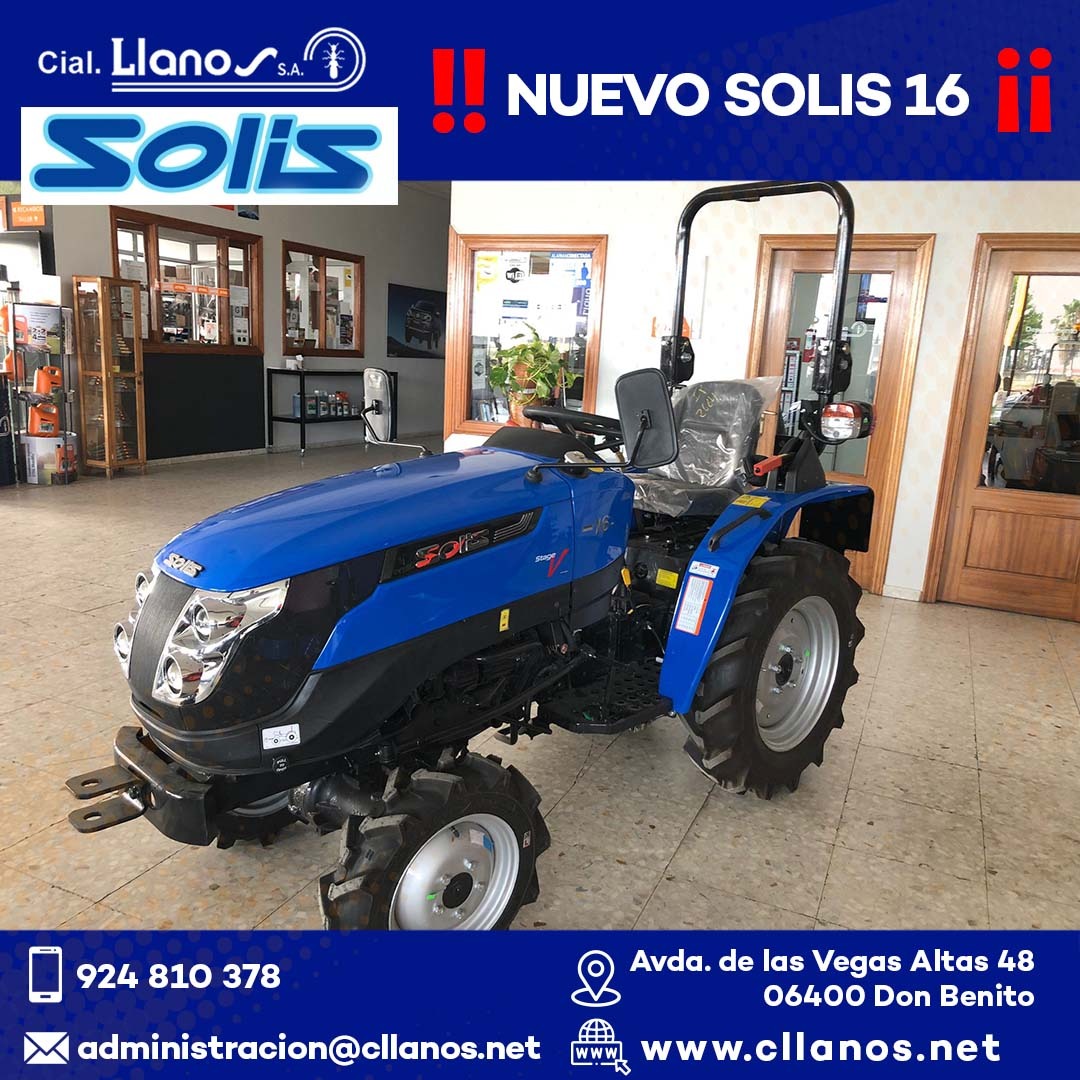 comercial llanos maquinaria agrícola y jardinería - TRACTOR SOLIS 16