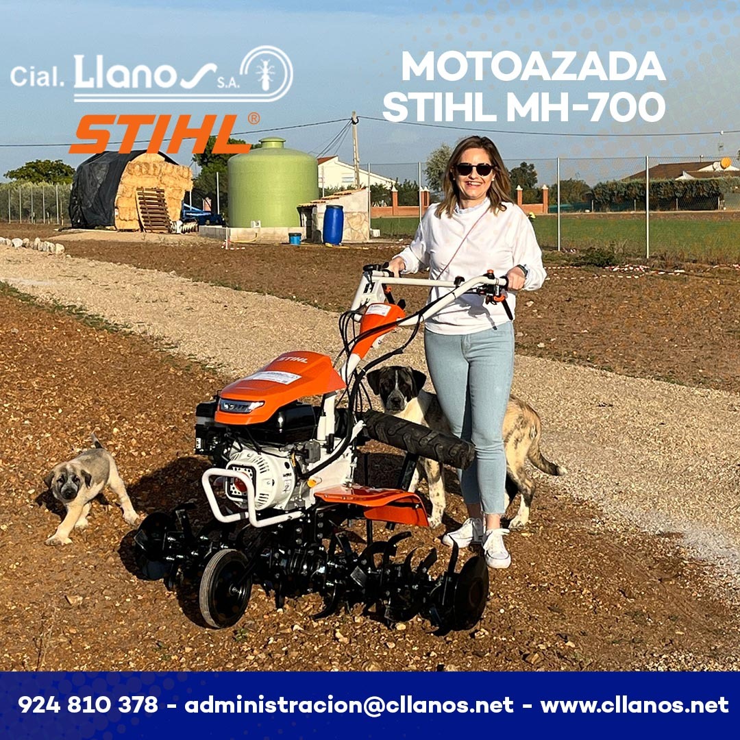 comercial llanos maquinaria agrícola y jardinería - Maria de Don Benito se lleva Motoazada STIHL MH-700-2