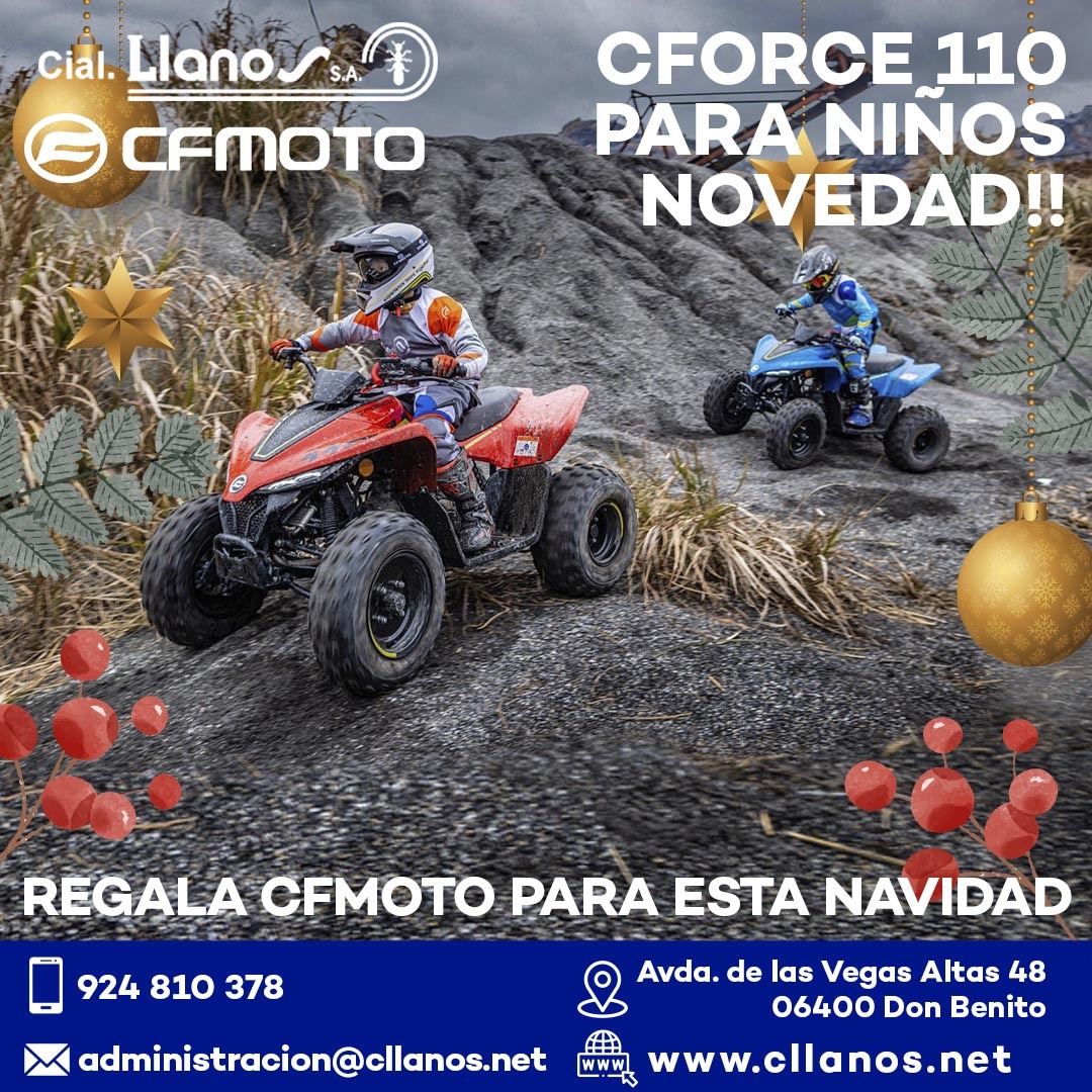 comercial llanos maquinaria agrícola y jardinería - COMERCIAL LLANOS DISTRIBUIDORES DE CF MOTO CFORCE 110 para niños 4