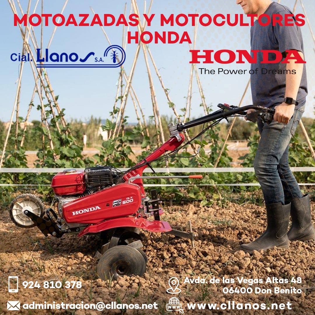 comercial llanos maquinaria agrícola y jardinería - MOTOAZADAS Y MOTOCULTORES HONDA EN COMERCIAL LLANOS