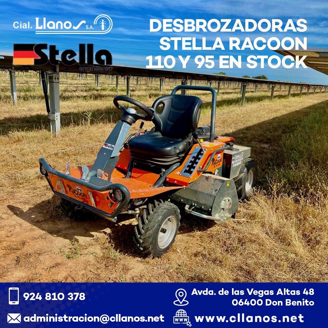 comercial llanos maquinaria agrícola y jardinería - DESBROZADORA STELLA RACOON 110 y 95-2