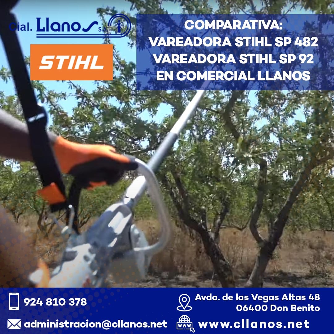 comercial llanos maquinaria agrícola y jardinería - Comparativa entre la Vareadora STIHL SP 482 y la Vareadora STIHL SP 92 de Comercial Llanos