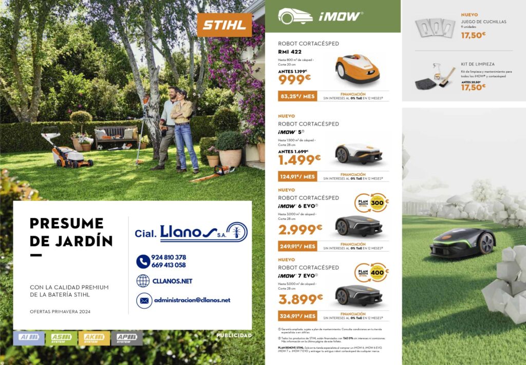 CATÁLOGO PRIMAVERA STIHL 2024 PREPÁRATE PARA LA PRIMAVERA CON LAS OFERTAS EXTRAORDINARIAS DE COMERCIAL LLANOS-0001