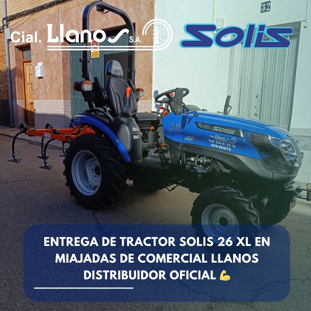 ENTREGA DE TRACTOR SOLIS 26 XL EN MIAJADAS DE COMERCIAL LLANOS DISTRIBUIDOR OFICIAL